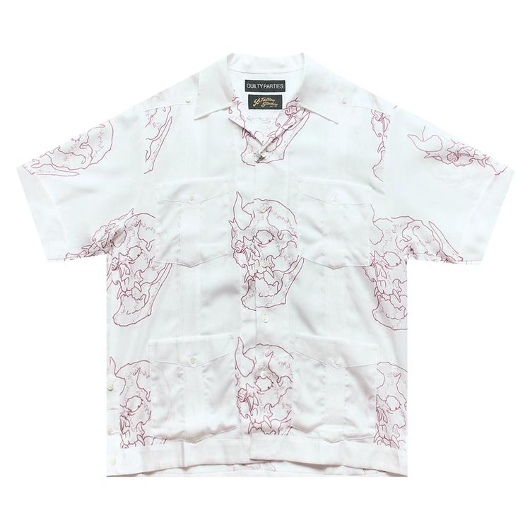 

Рубашка Wacko Maria x 56 Tattoo Studio Cuba Shirt 'White', белый