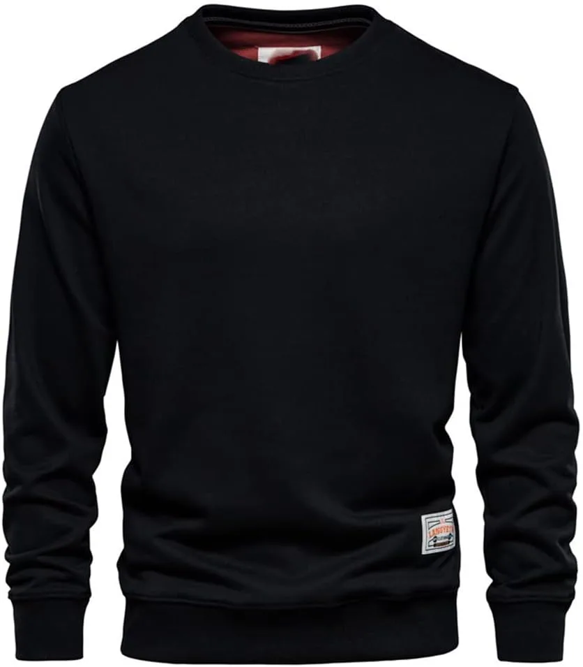 

Мужской свитер свободного кроя с круглым вырезом и длинными рукавами JMKEY