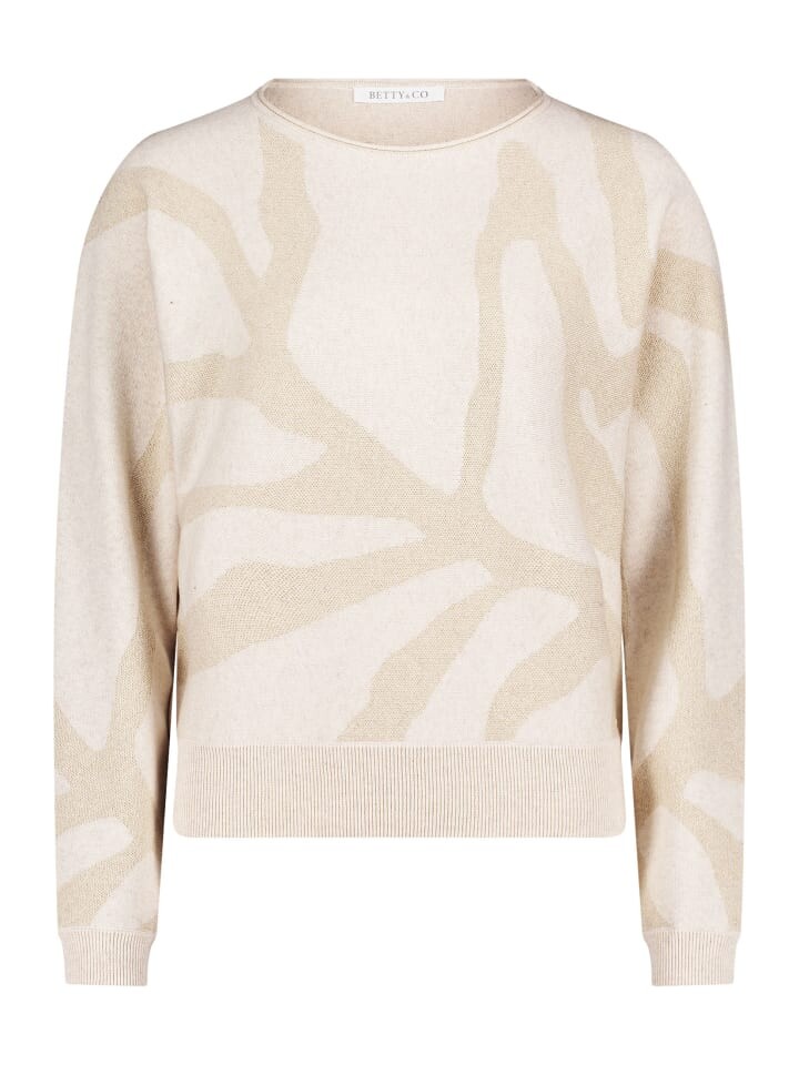 

Пуловер BETTY & CO Strickpullover mit Lurexfaden, бежевый