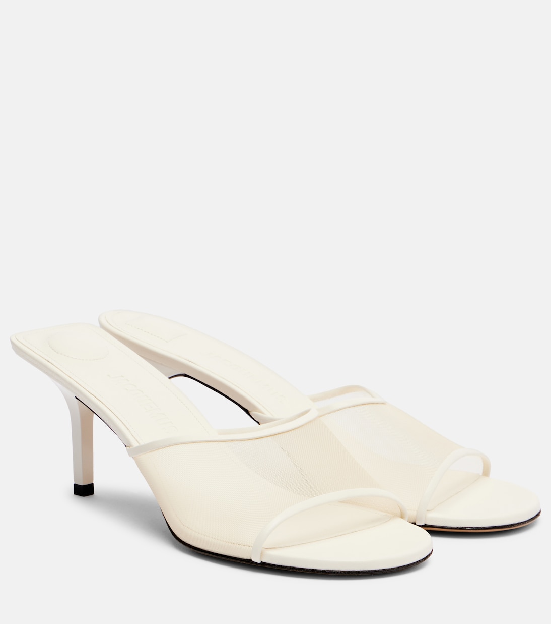 Сандалии из парусины с кожаной отделкой Jacquemus, белый