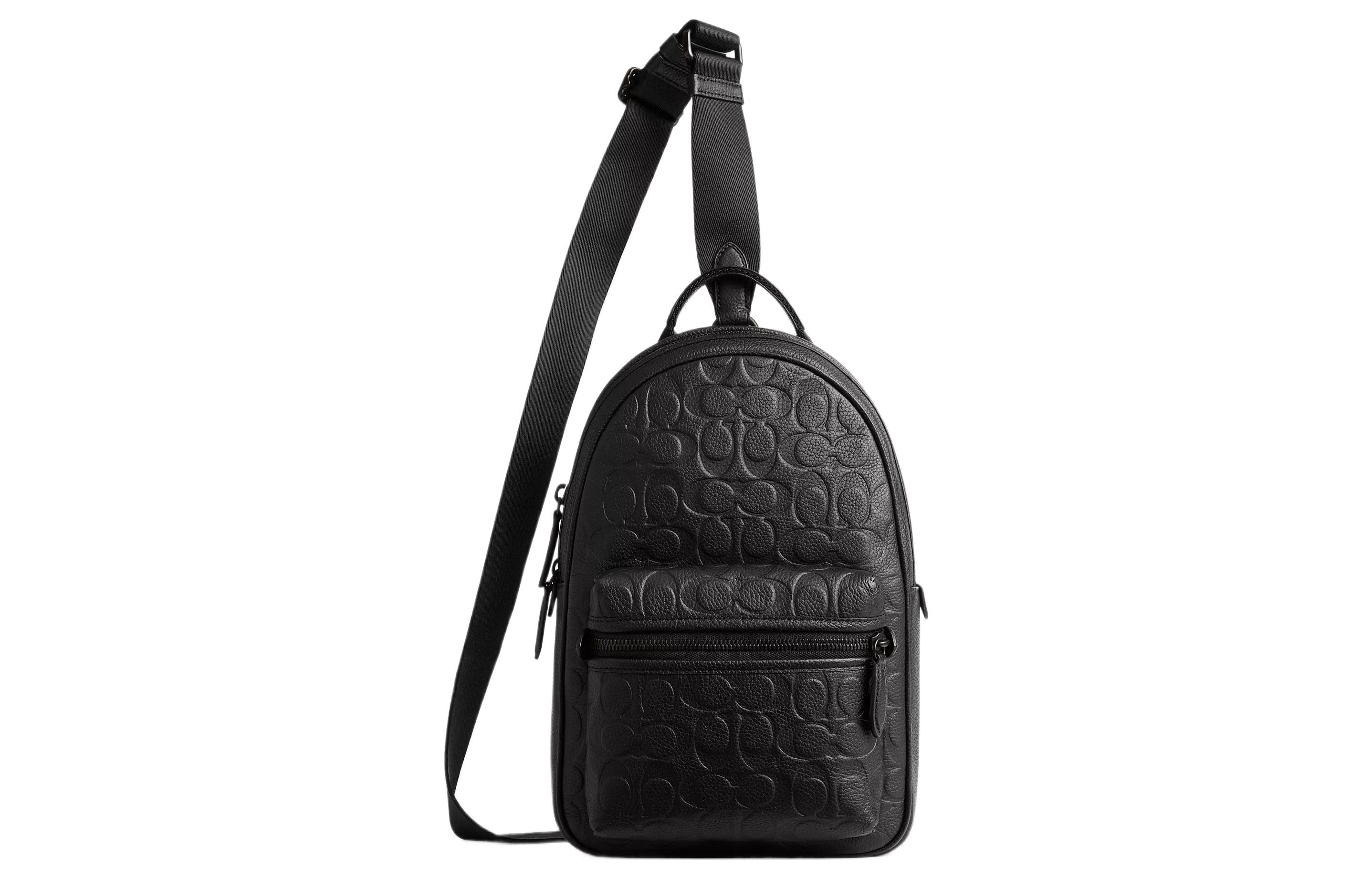 

COACH Сумка-пояс Charter Leather, сумка через плечо, маленькая мужская, черная
