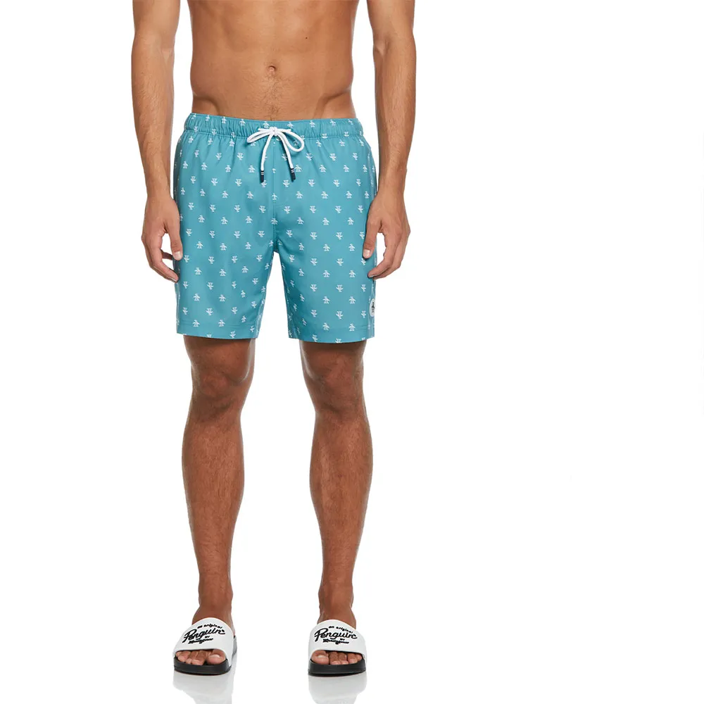 

Шорты для плавания Original Penguin Volley Recycled Repete, синий