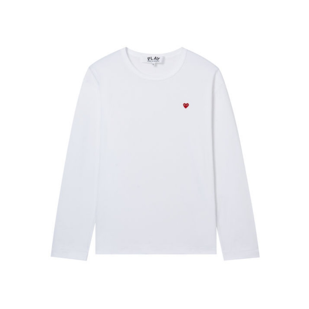 

CDG Play Футболка Unisex белая с круглым вырезом умеренно прямого кроя, Белый, CDG Play Футболка Unisex белая с круглым вырезом умеренно прямого кроя