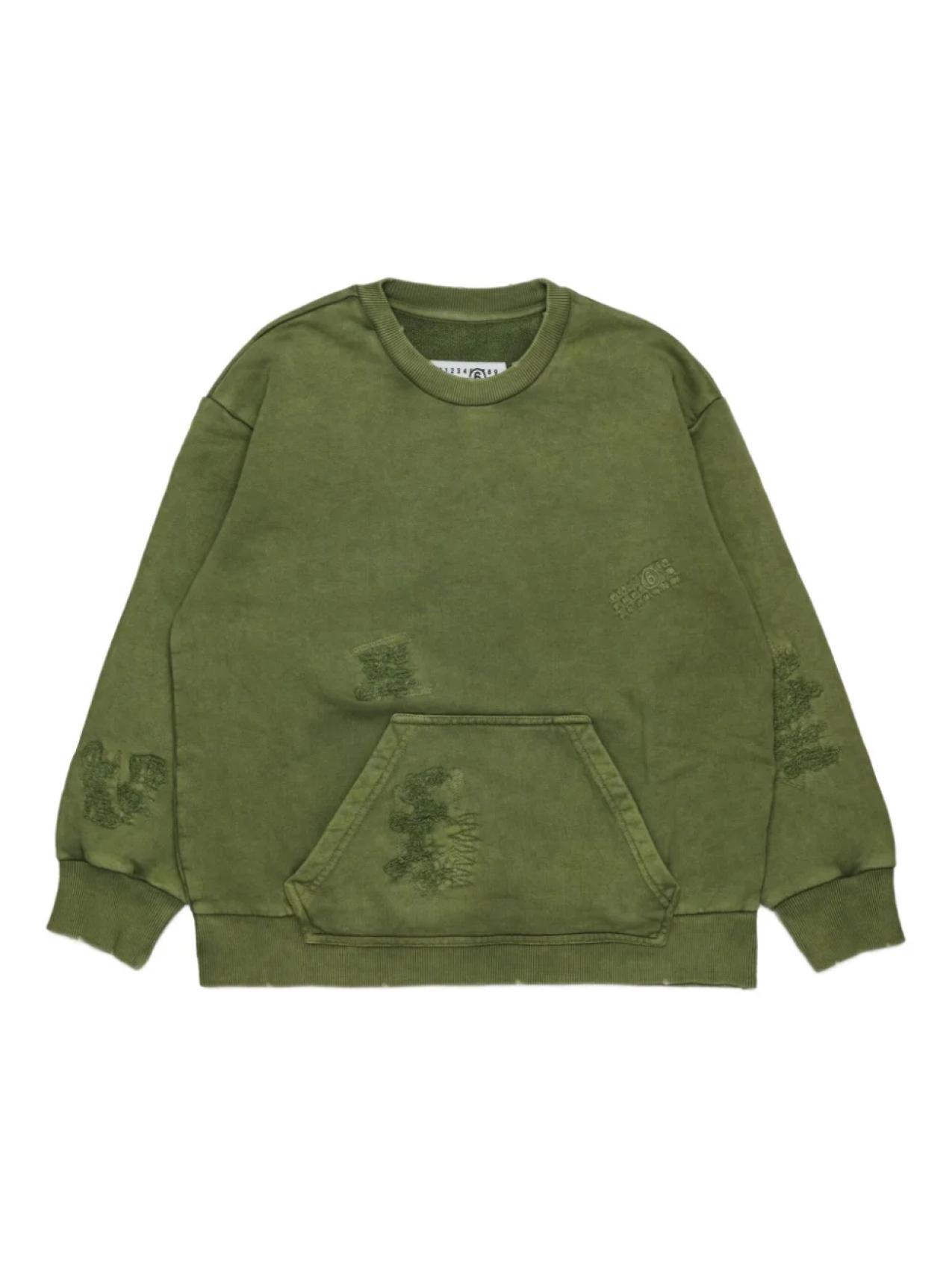 

MM6 Maison Margiela Kids хлопковая толстовка, зеленый