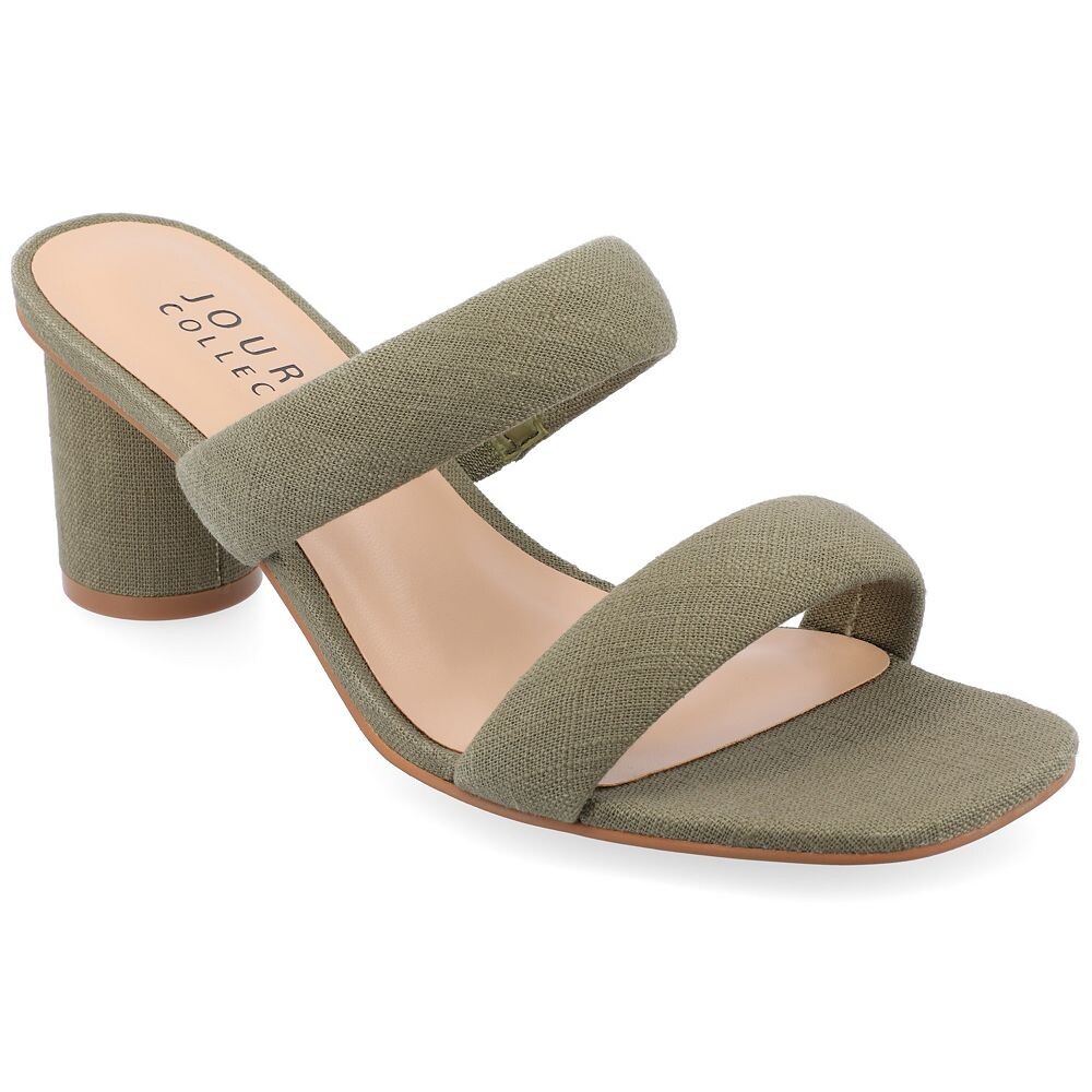 

Женские сандалии без шнуровки Journee Collection Aniko Tru Comfort из пеноматериала с двойным ремешком, зеленый