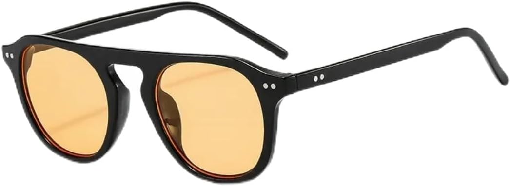 

Солнцезащитные очки с защитой UV400 | Овальные линзы в стиле панк с заклепками | Для женщин и мужчин, для занятий спортом на открытом воздухе и вождения DSVIGF, Black Orange