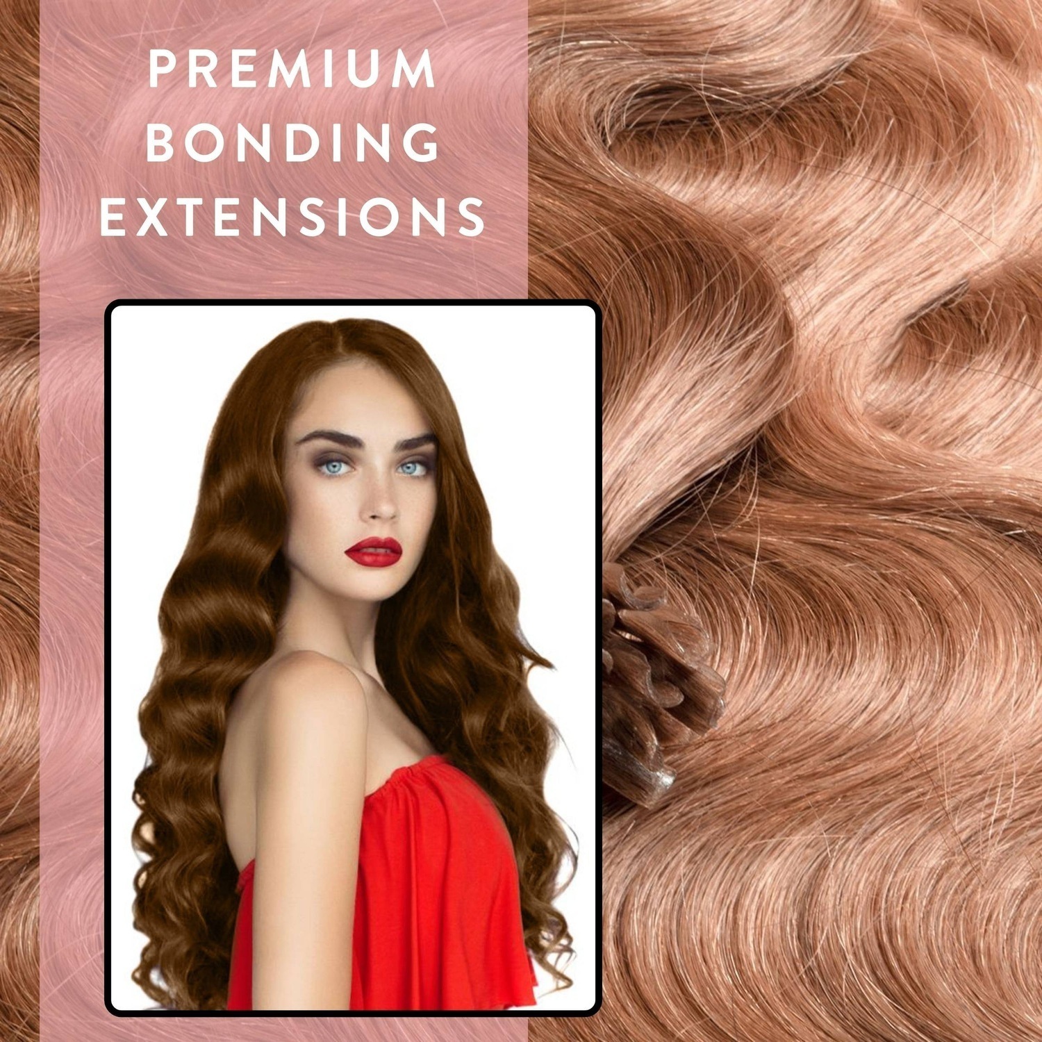 Накладные волосы bonding extensions premium echthaar #8/03 hellblond natur-gold 0,8g Hair2Heart, 40cm, количество 25 шт. — фото 2