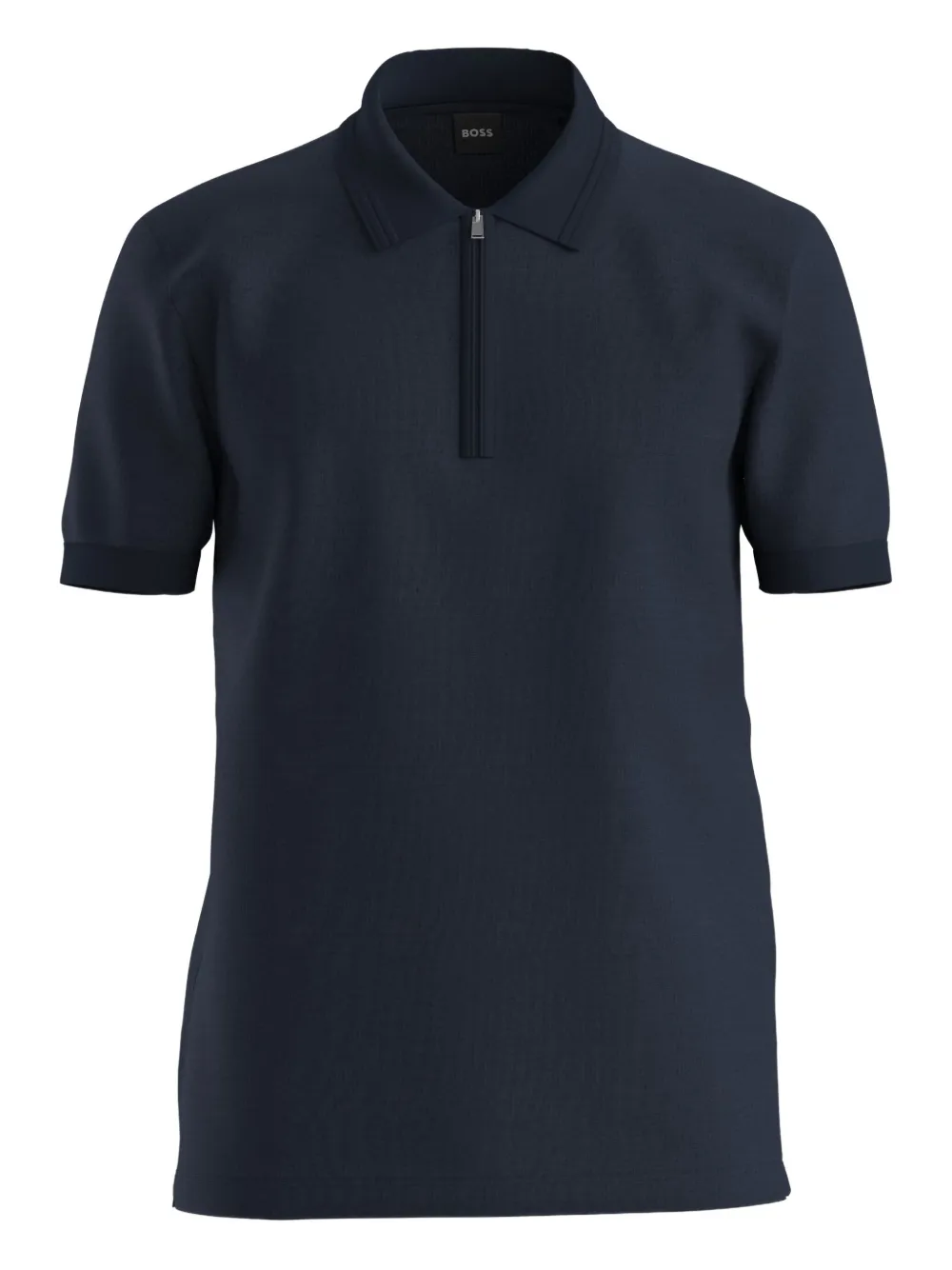 

Рубашка поло с воротником на молнии BOSS, синий