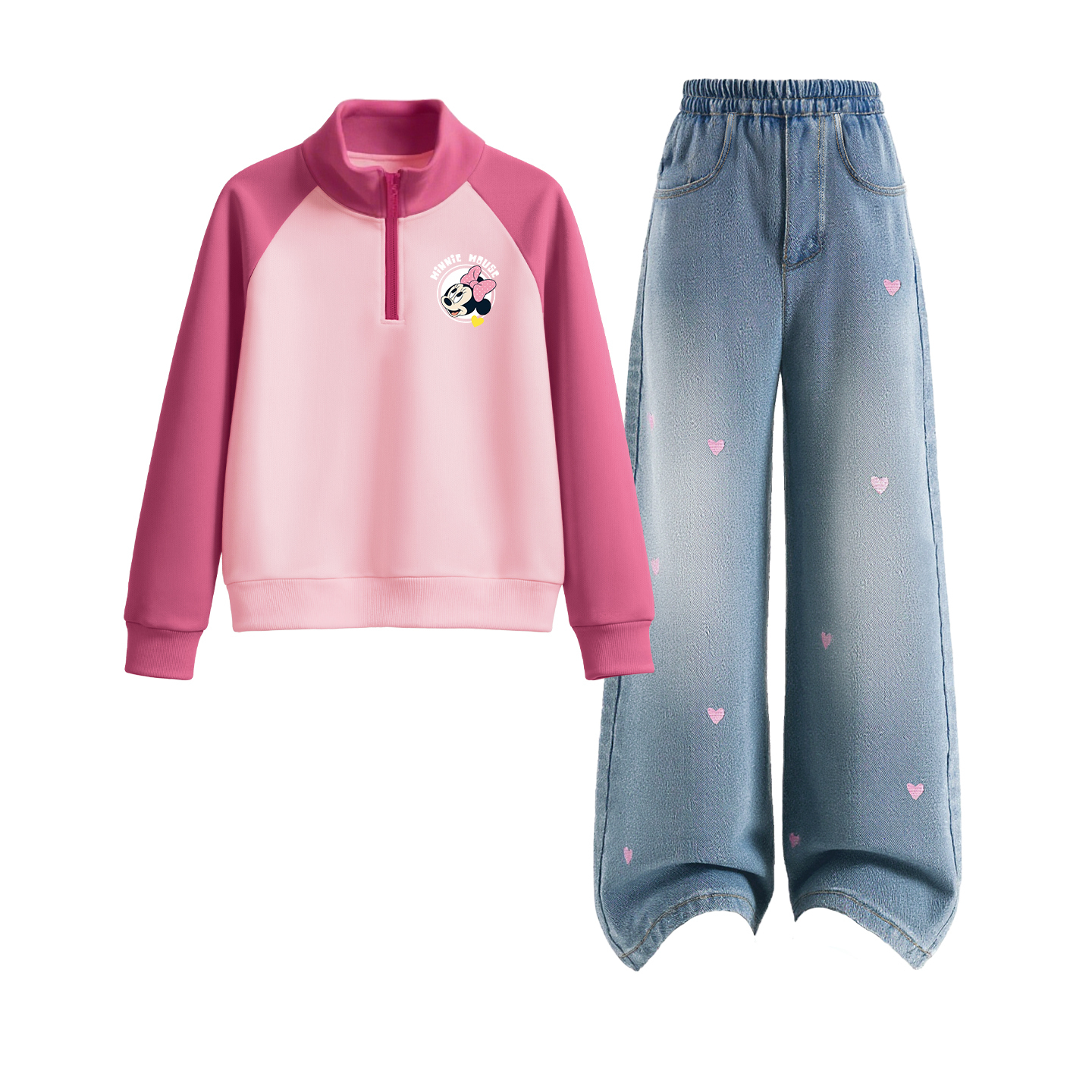 

Детская повседневная спортивная одежда Disney, фуксия