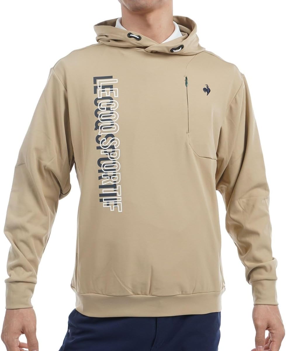 

Мужская толстовка с капюшоном Le Coq Sportif Stretch Force (LG4FSW00M) - идеальный вариант для игры в гольф в свободное время, бежевый