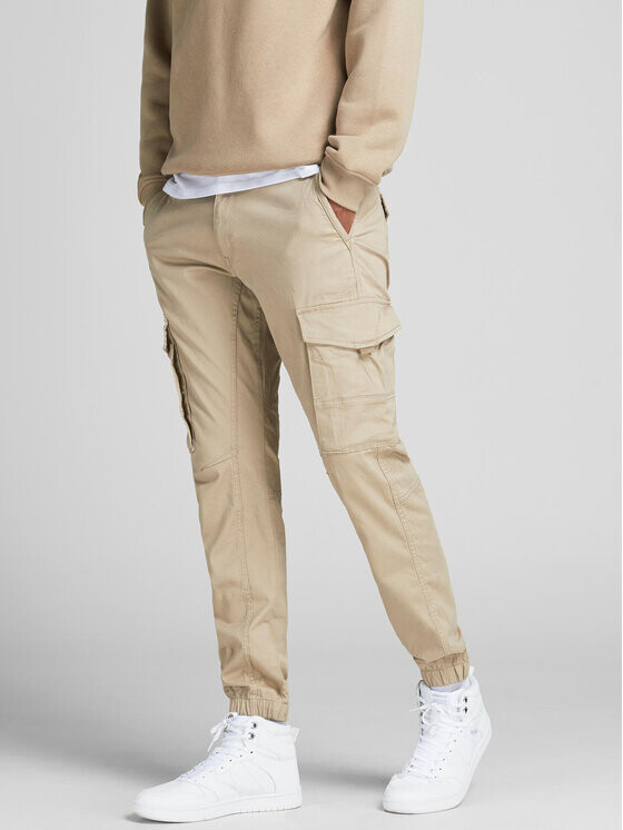 

Джоггеры узкого кроя Jack&Jones, бежевый