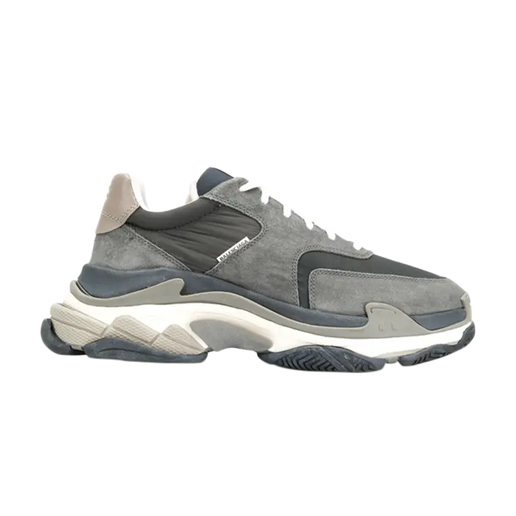 

Кроссовки Balenciaga Triple S Sneaker 'Grey Suede' 2018, серый