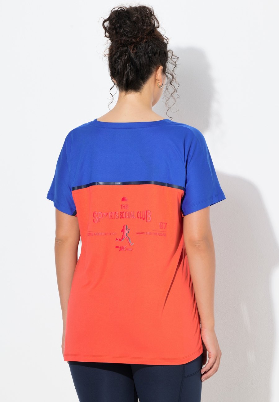 

Футболка Ulla Popken Print T-shirt, Coral Red/Coral, Красный, Футболка Ulla Popken Print T-shirt, Coral Red/Coral