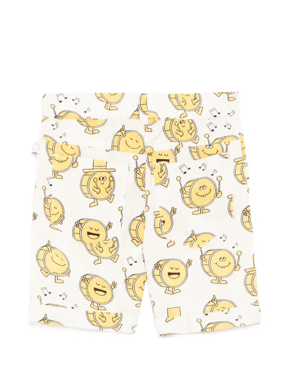Шорты с принтом в виде барабанов Stella Mccartney Kids, белый — фото 2