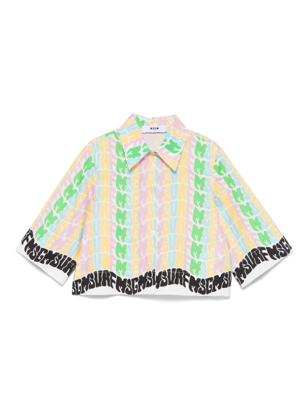 

Рубашка с логотипом MSGM Kids, белый