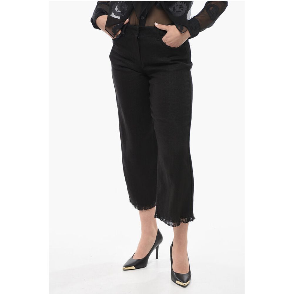 

Черные льняные брюки Max Mara, Black