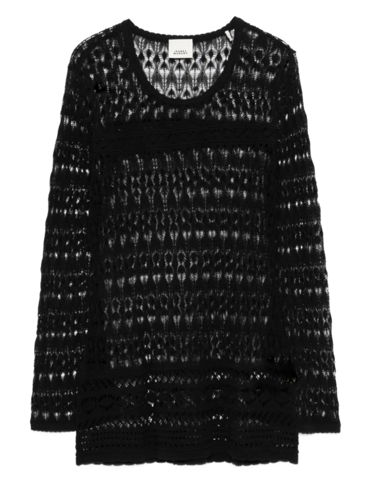 

ISABEL MARANT топ в технике кроше с рукавами колокол, черный