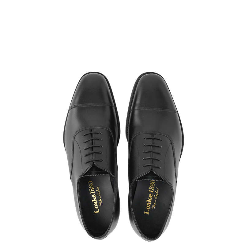 LOAKE Мужские туфли для костюма черные с темно-коричневым низкий каблук, цвет Dark Brown — фото 4