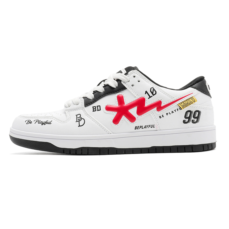 

B.Duck Трэвис Скотт x Air Jordan 1 Low "Молния" унисекс кроссовки для скейтбординга бело-красные, цвет White Red