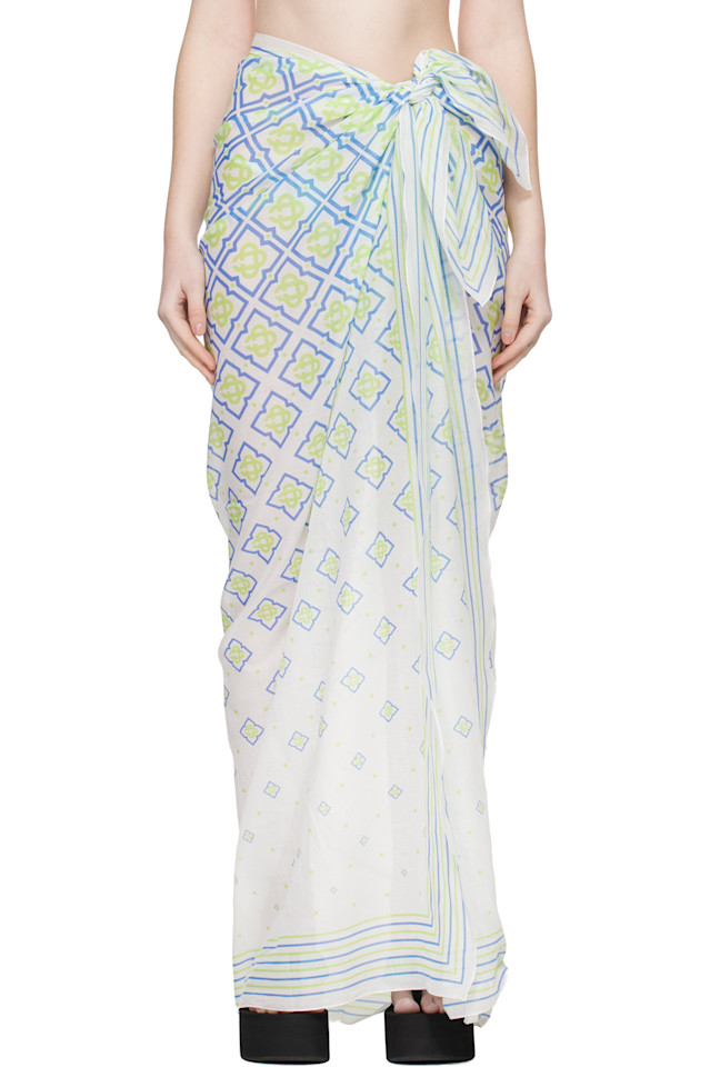 

Парео-Накидка с монограммой, градиентная Casablanca, белый