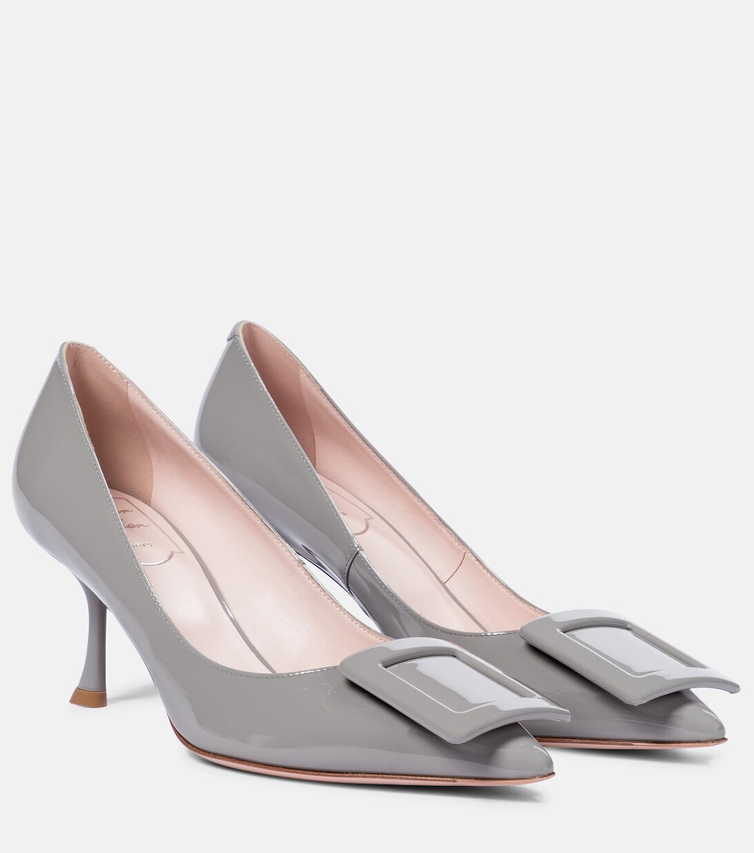 Туфли-лодочки Viv' In The City из лакированной кожи Roger Vivier, серый