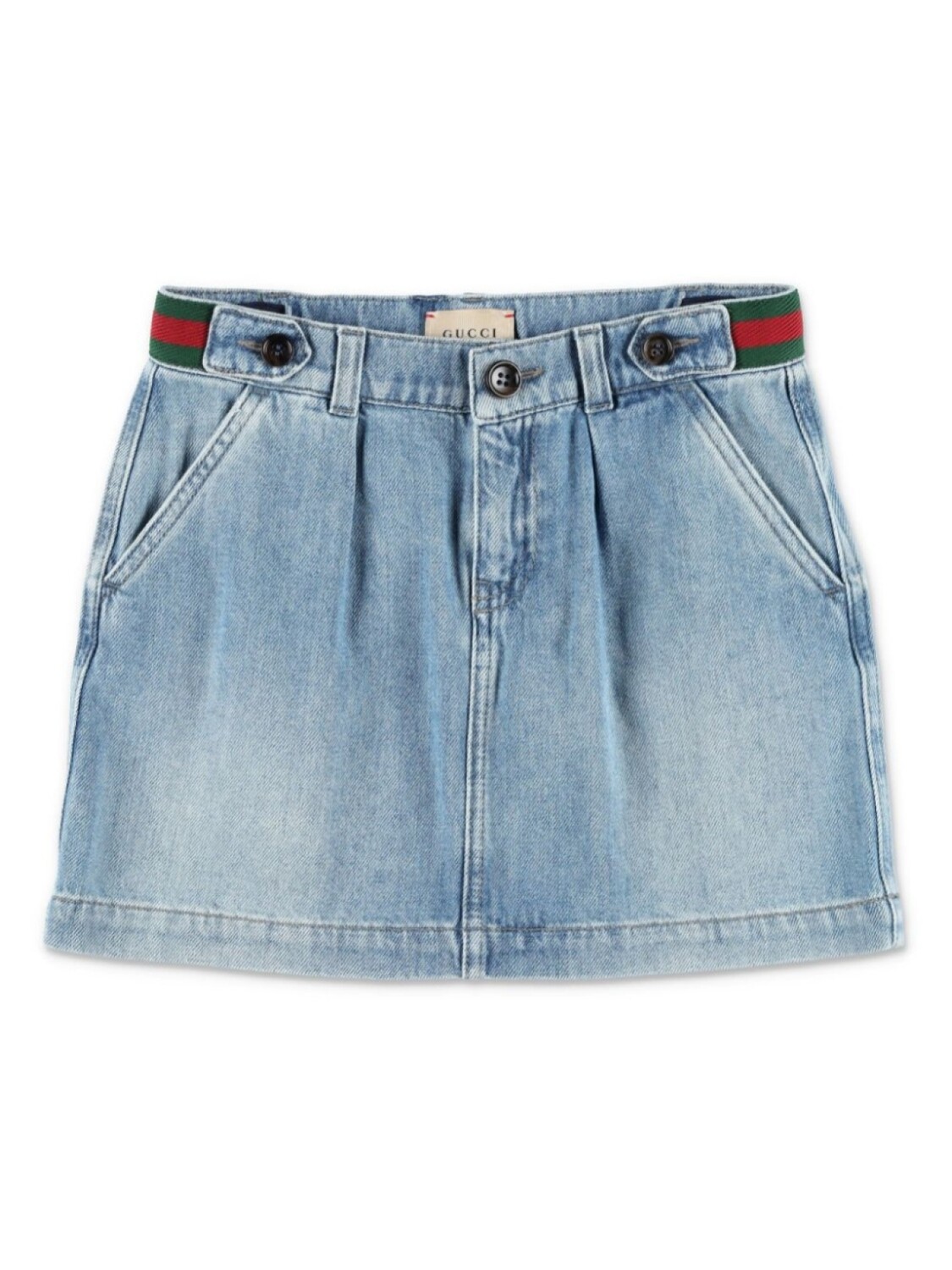 

Gucci Kids джинсовая юбка в полоску, синий