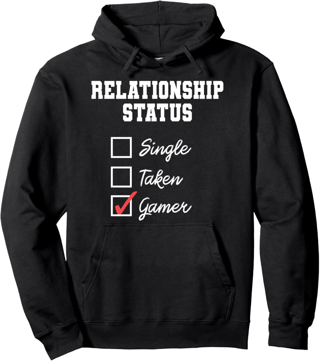 

Семейное положение Холост/Не замужем В отношениях Геймер Забавная толстовка для любителей игр Funny Single Gamer Game Life Gifts, черный