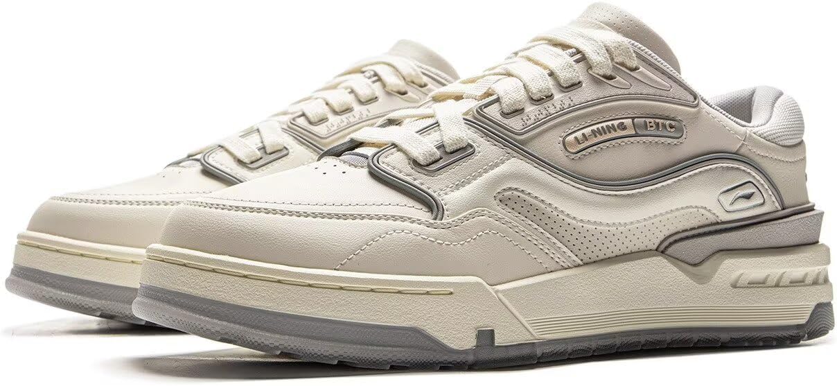 Кроссовки LI-NING 001 BTC серии для мужчин и женщин, классические, удобные, винтажные, легкие для ходьбы AGCV019 AGCV281, Egg Shell — фото 2