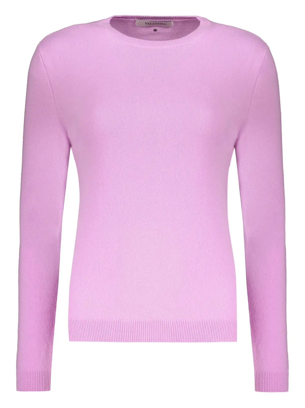 

Рифленый свитер с круглым вырезом Valentino Garavani, розовый