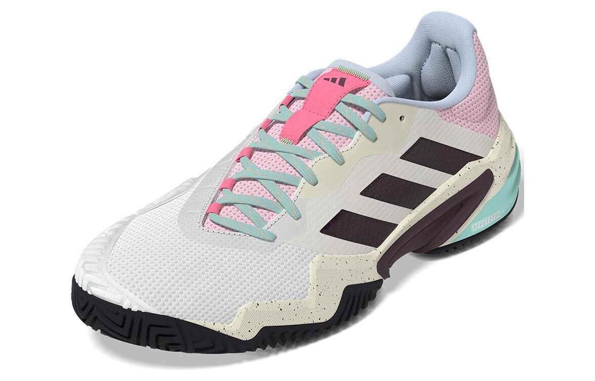 Кроссовки adidas Barricade 13 Crystal White Aurora Met. Semi Green Spark, белый/черный — фото 3