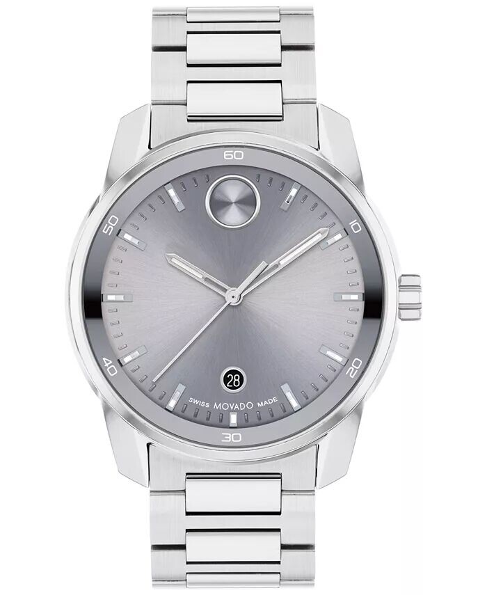 

Мужские часы Swiss Bold Verso с браслетом из нержавеющей стали, 42 мм Movado, серебро