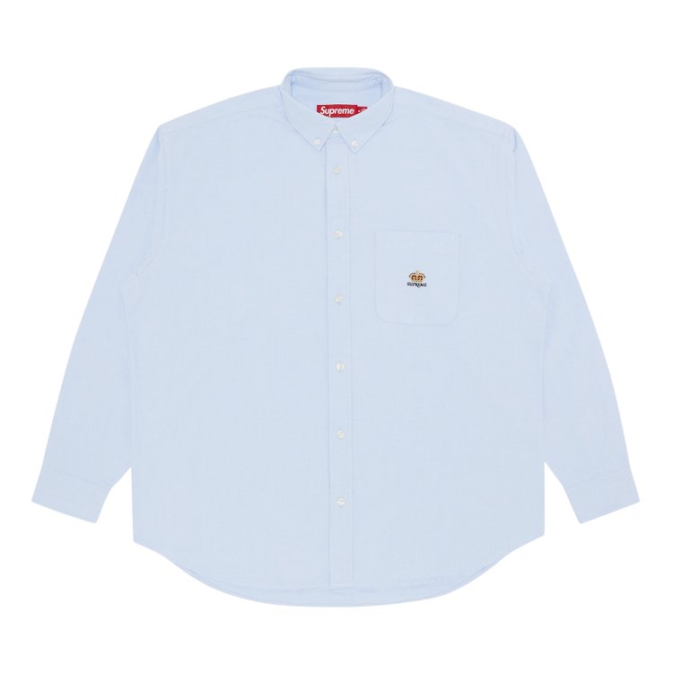 

Рубашка Supreme Loose Fit Flannel Oxford Shirt, светло-синий