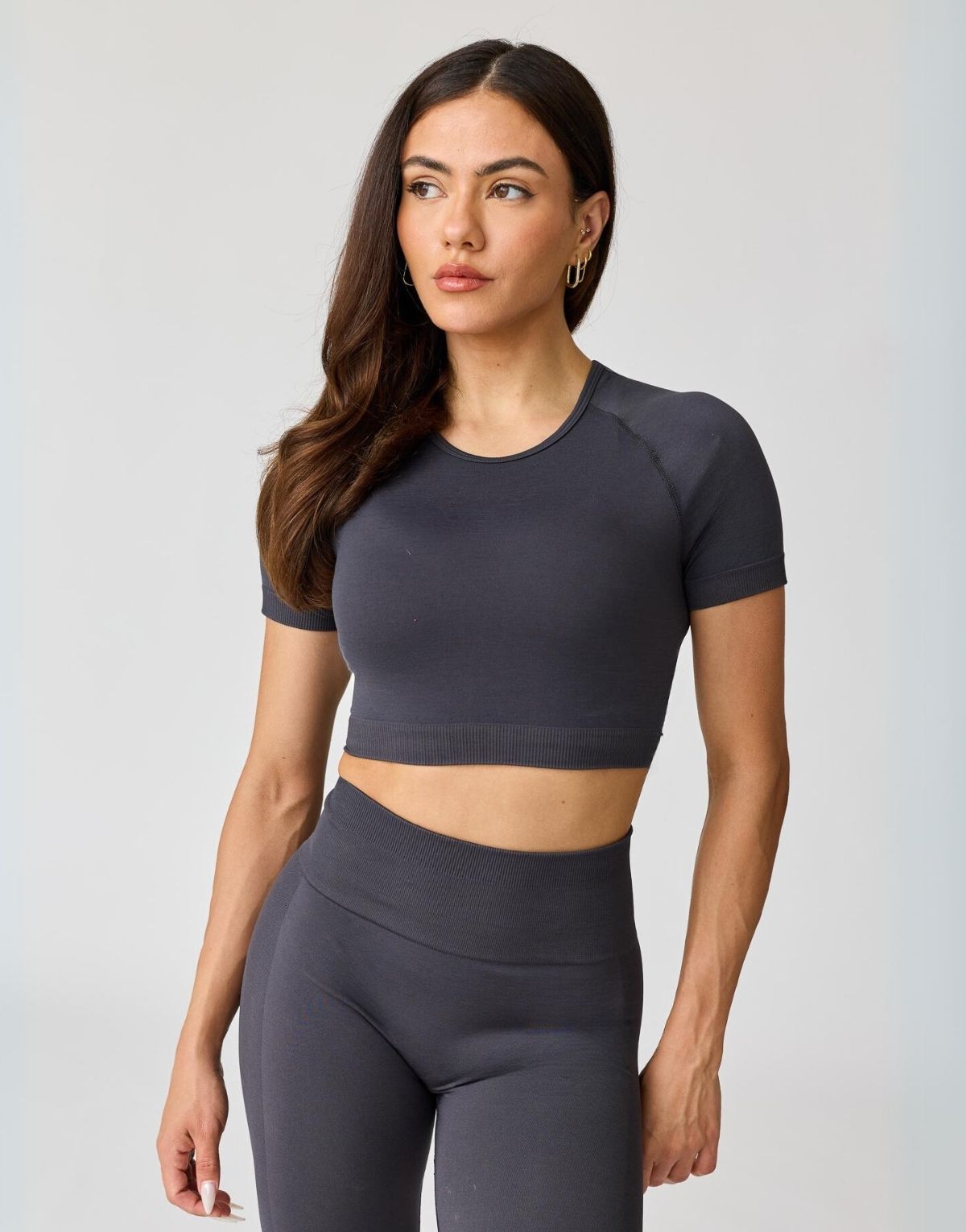 

Бесшовная укороченная футболка AirLite AVA Active, цвет steel grey