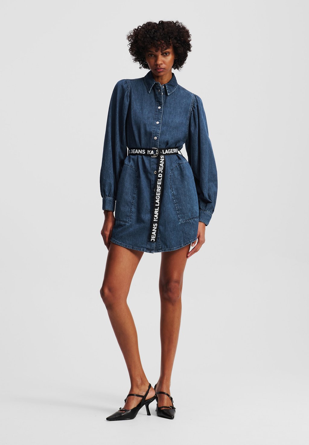 

Джинсовое платье KARL LAGERFELD JEANS, цвет Washed Dark Blue