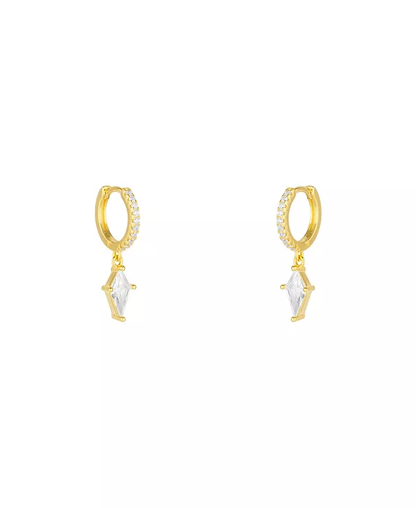 

Серьги-Кольца с треугольными шипами из стерлингового серебра Spero London, gold