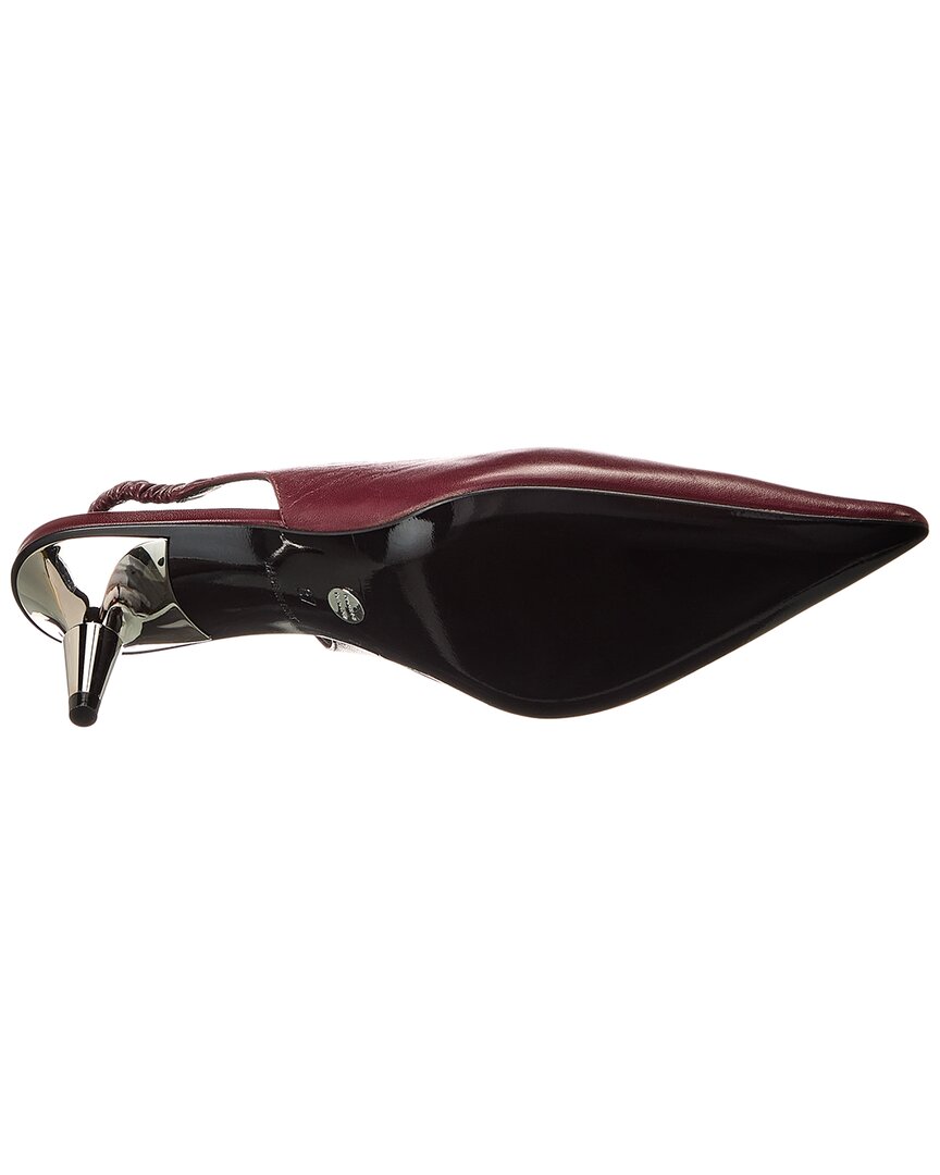 Туфли-лодочки Proenza Schouler Spike Leather Slingback, красный — фото 4
