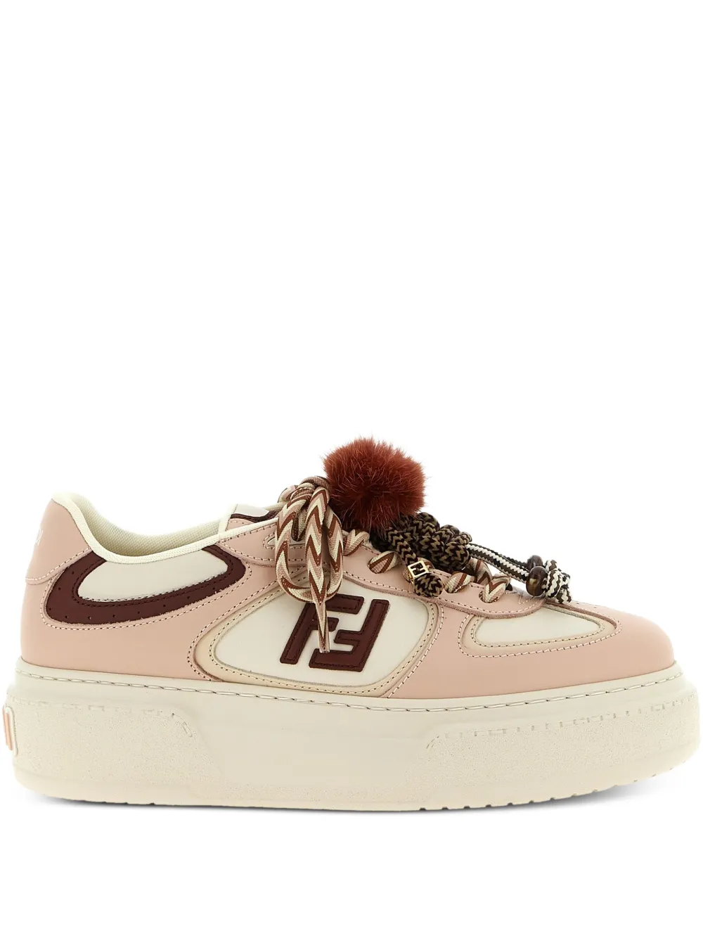 Кроссовки на платформе с логотипом Fendi, нейтральный