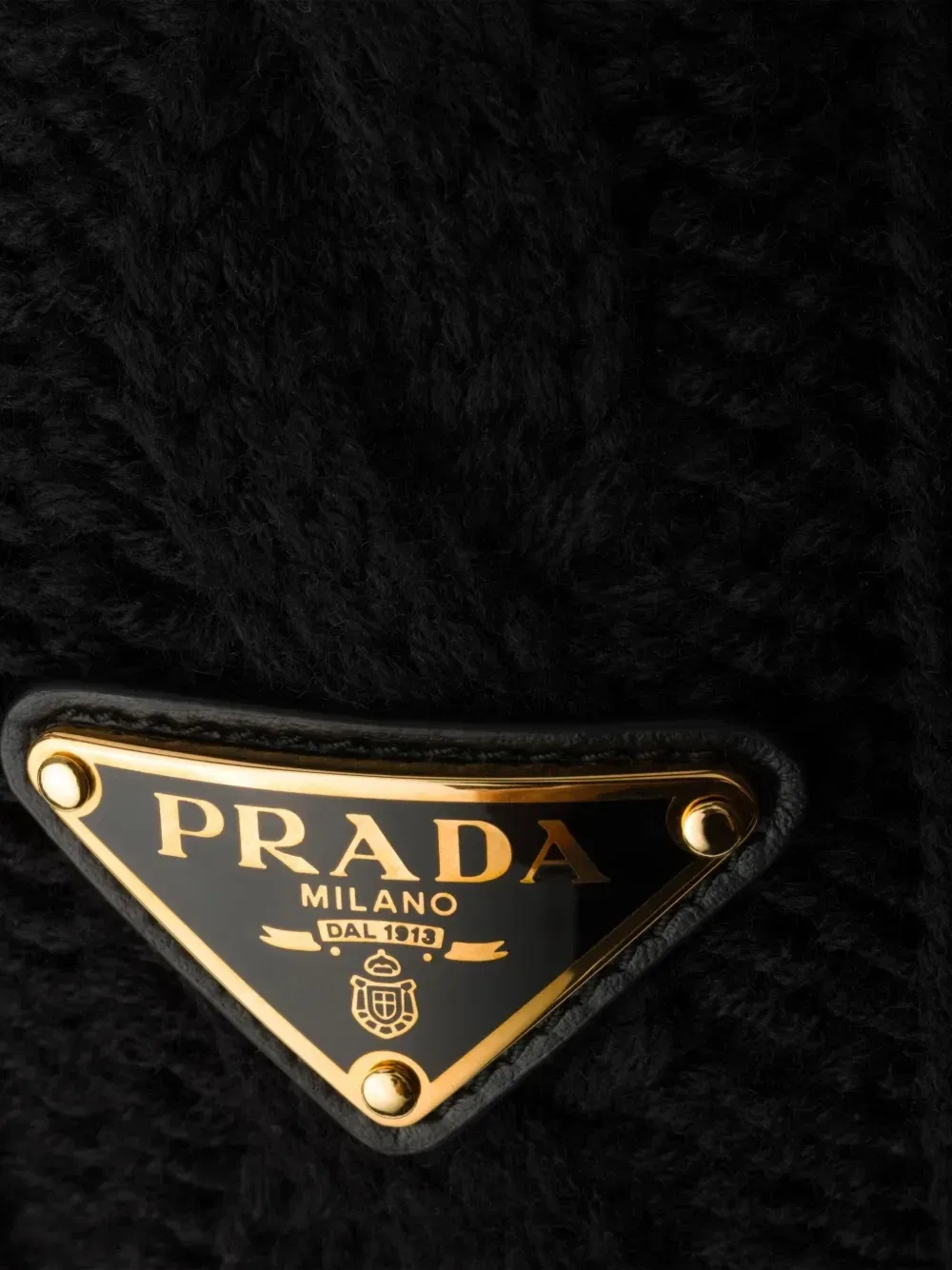 Шерстяные наушники Prada, серый — фото 2