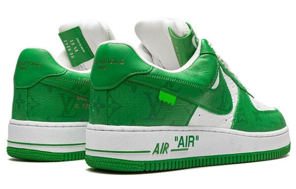 Кроссовки x louis vuitton lv air force 1 низкие Nike, зеленый — фото 3