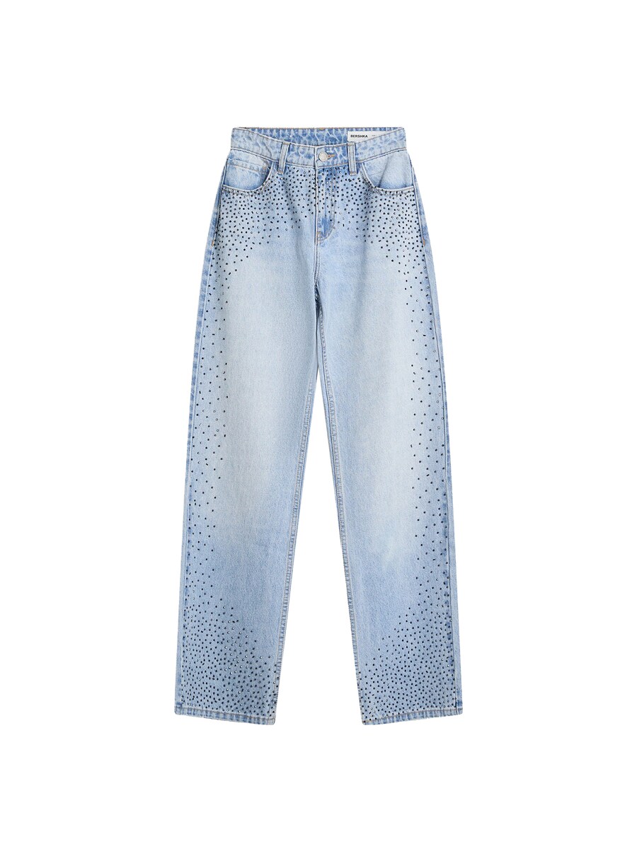 

Джинсы с широкими штанинами Bershka, Light blue