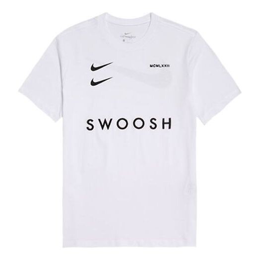 

Футболка sportswear swoosh sports short sleeve white Nike, белый