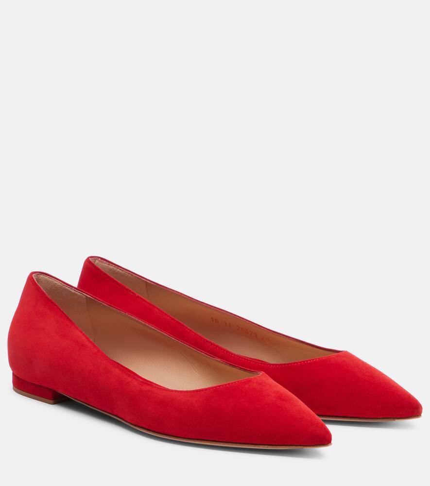 Балетки из замши Gianvito Rossi, Tabasco Red