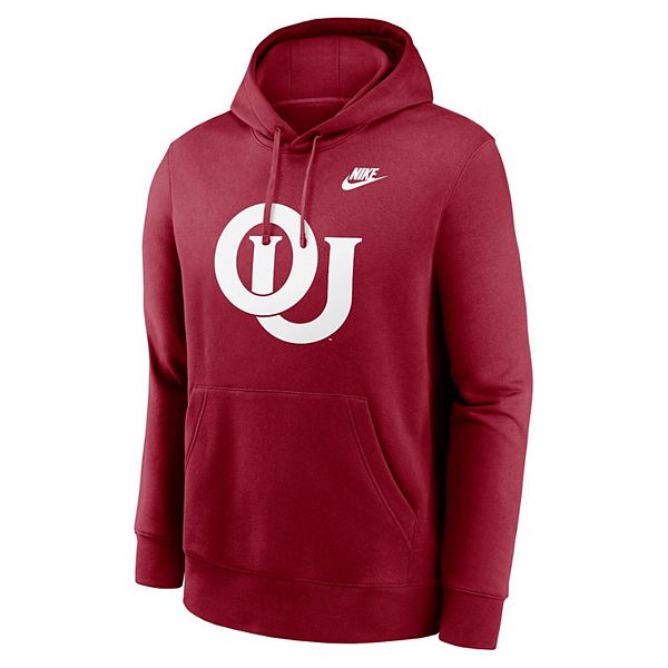 Толстовка с капюшоном мужская crimson oklahoma sooners legacy logo club fleece Nike — фото 3