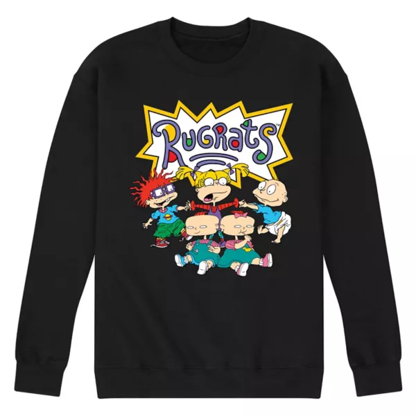 

Мужская флисовая толстовка с изображением группы Rugrats Nickelodeon, черный