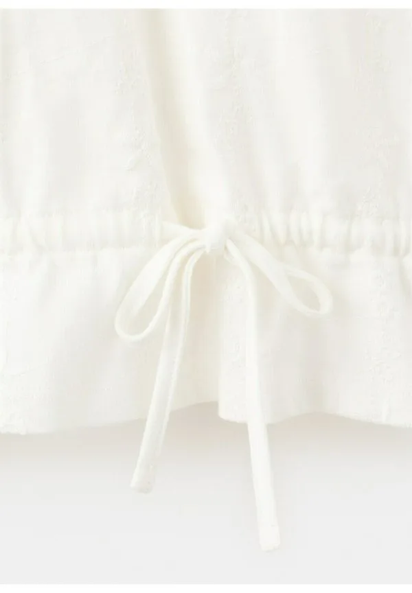 Детская блузка кремового цвета Mango Kids, Off-White — фото 4