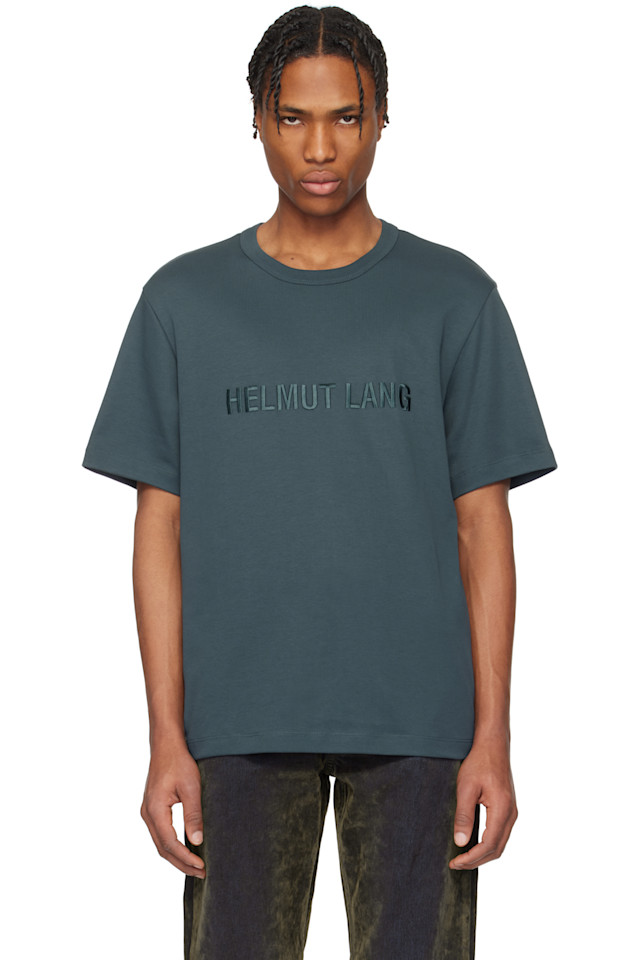 

Футболка с логотипом Helmut Lang, цвет deep sea