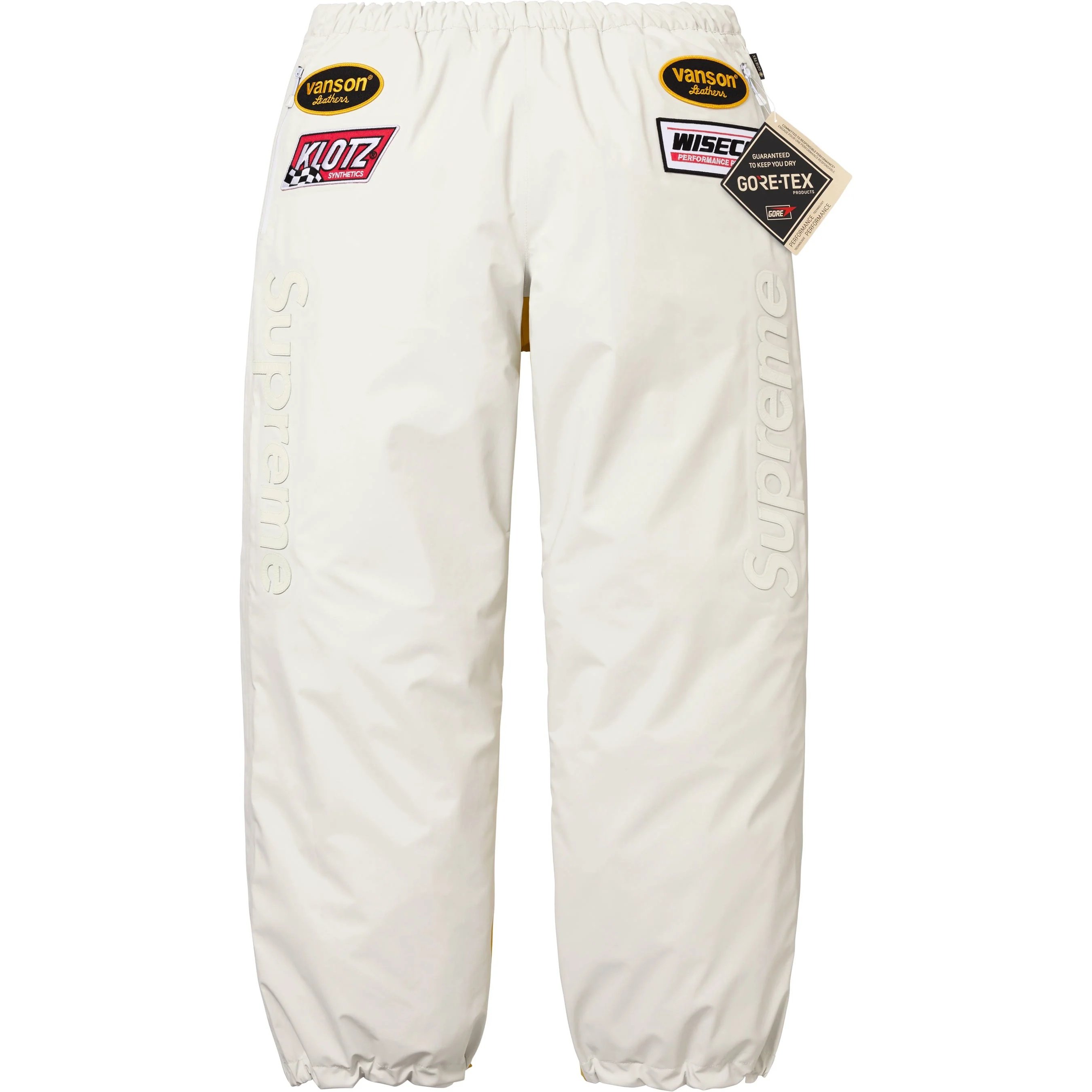 Брюки casual unisex x vanson leathers co branded fw25 gore tex Supreme, черный — фото 2