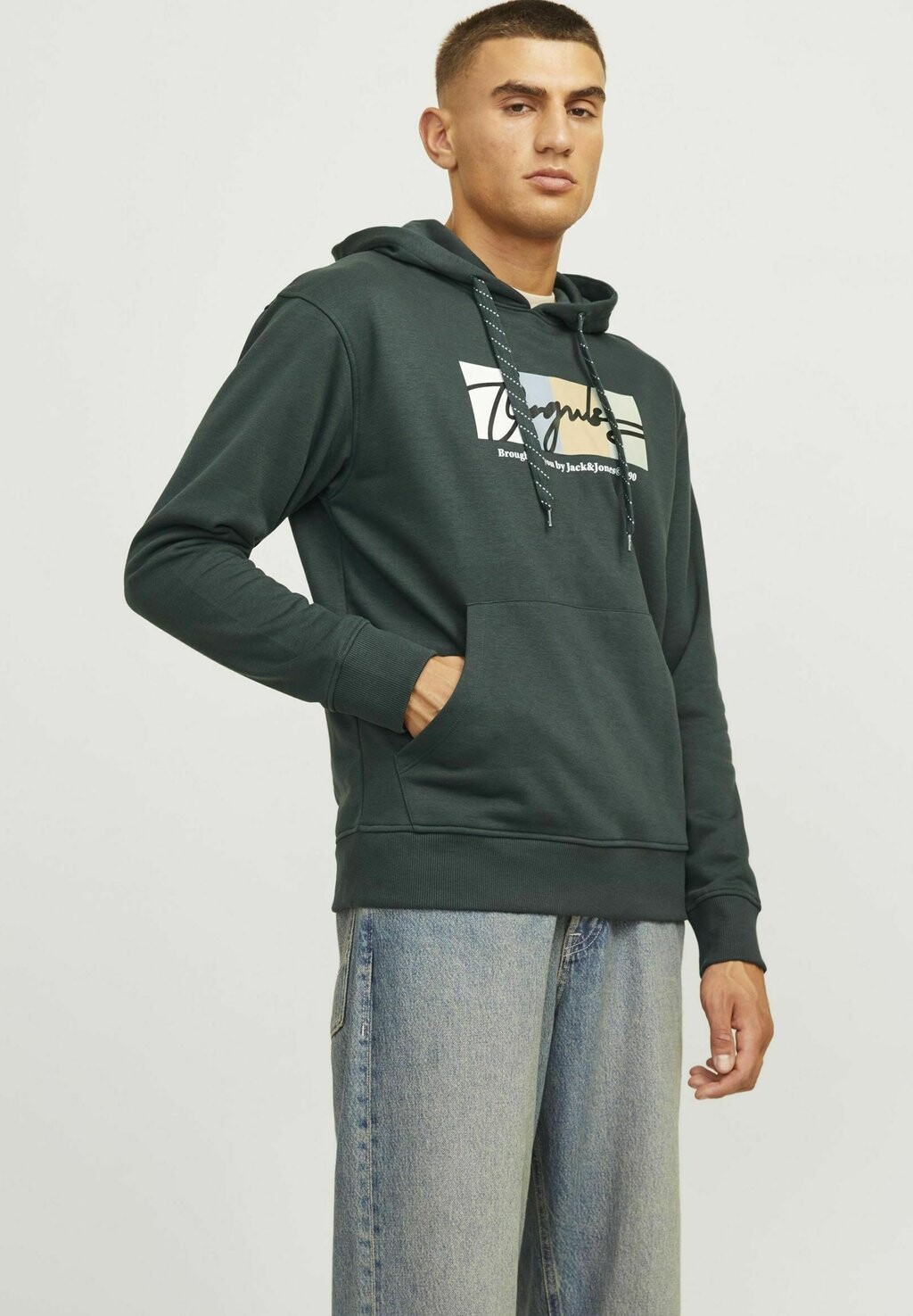 

Толстовка с капюшоном LOGO Jack & Jones, темно-серый