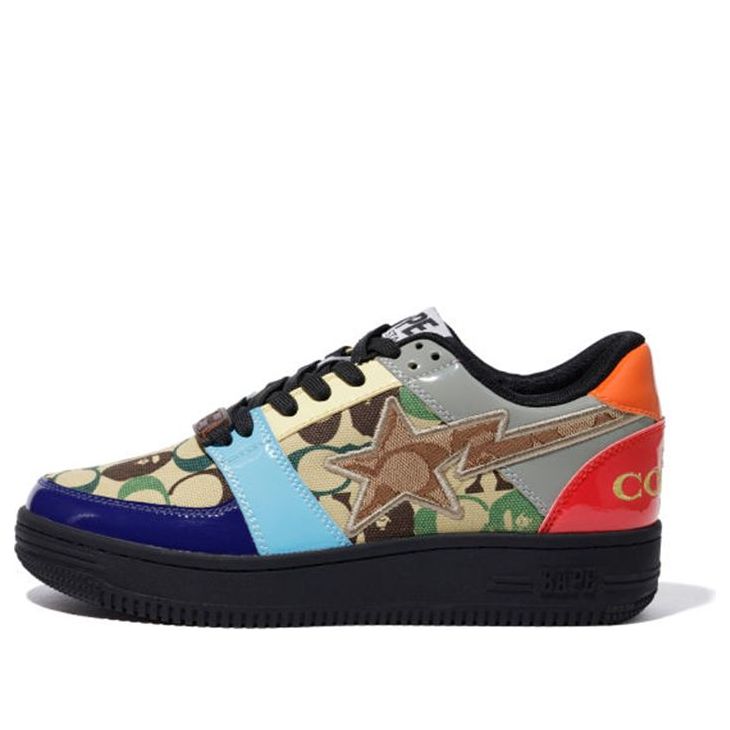 

Кроссовки A Bathing Ape x Coach Bape Sta 'Black Red Blue', красный