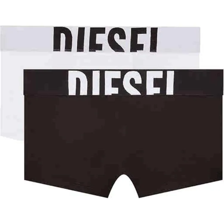Two Pack Logo Boxers с поясом DIESEL, 2 pack (черный+белый)